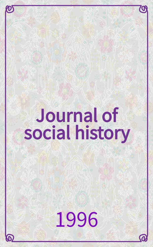 Journal of social history
