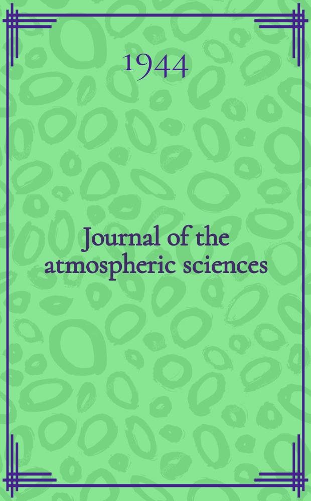 Journal of the atmospheric sciences