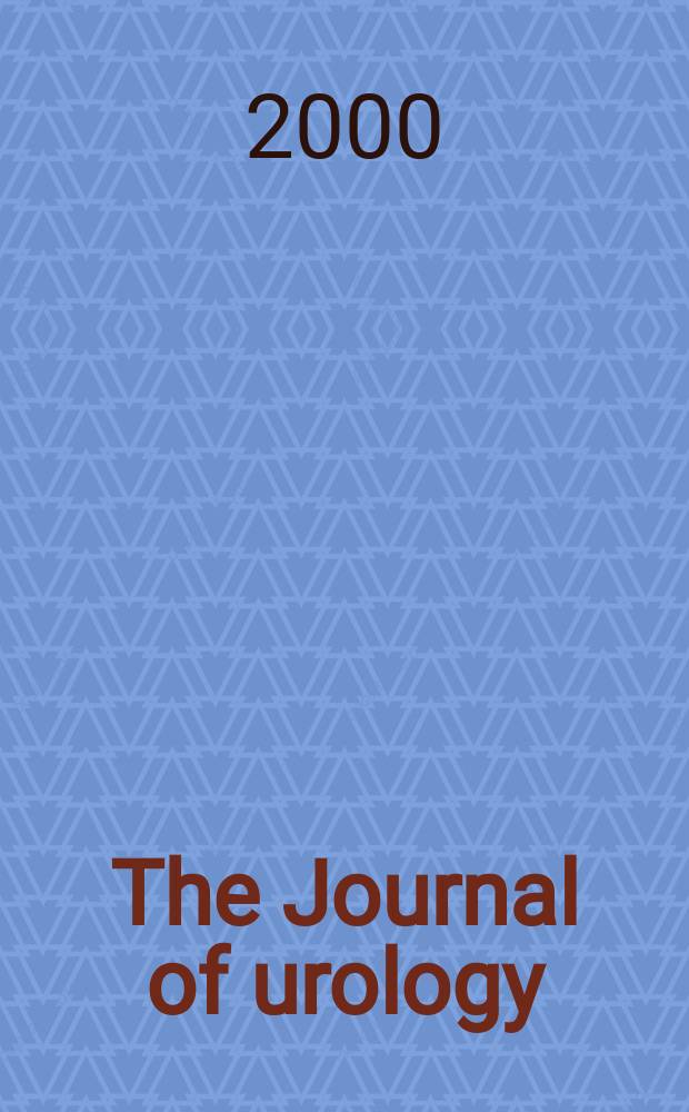 The Journal of urology : Offiс. organ of the Amer. urological assoc. Vol.164, №3(Pt.1)