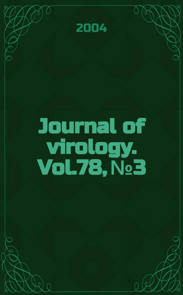 Journal of virology. Vol.78, №3