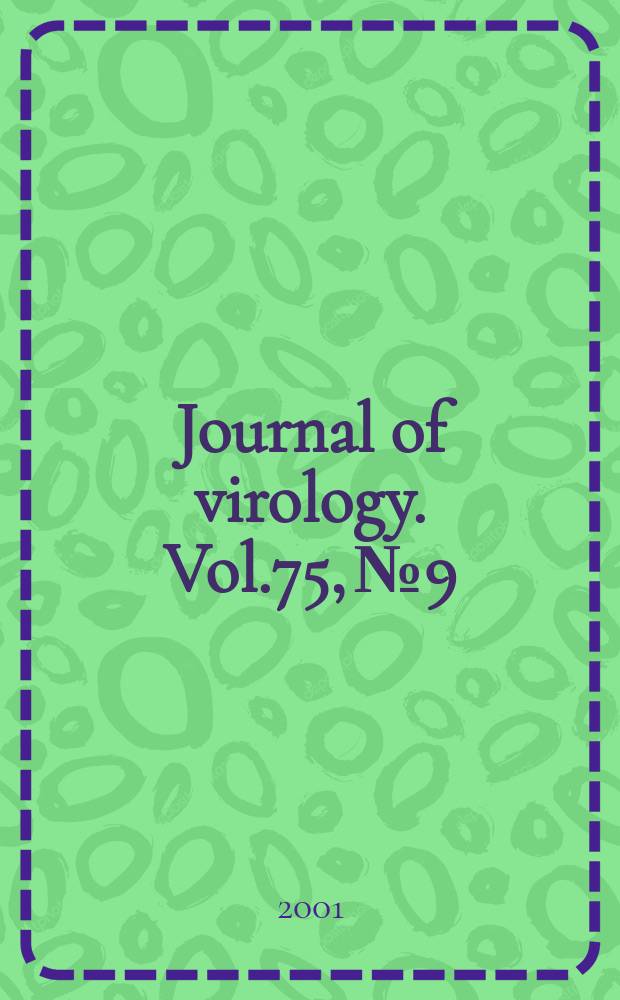 Journal of virology. Vol.75, №9