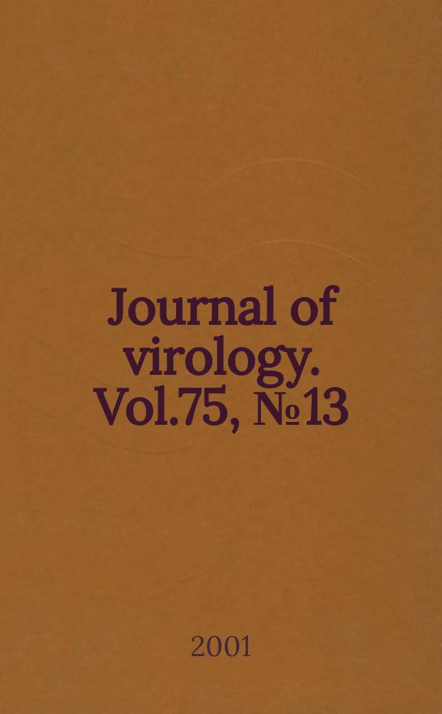 Journal of virology. Vol.75, №13