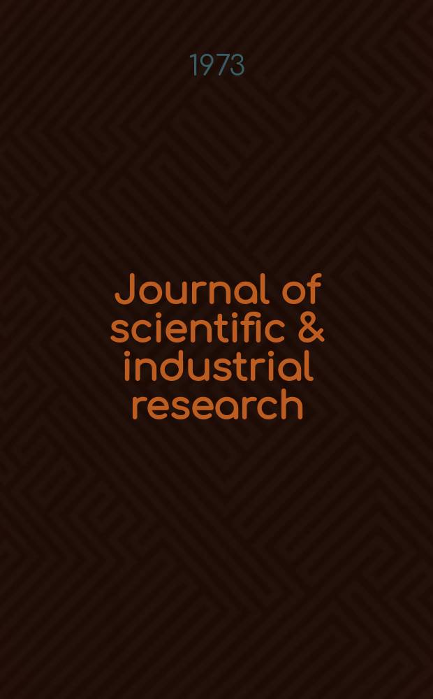Journal of scientific & industrial research : Publ. by the Council of scientific & industrial research. Vol.32, №10 : International symposium on defect interactions in solids. Bangalore, 9-13 May. 1972