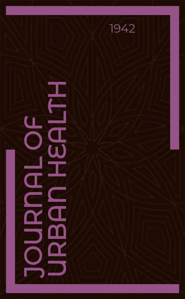 Journal of urban health : Bull. of the New York acad. of medicine