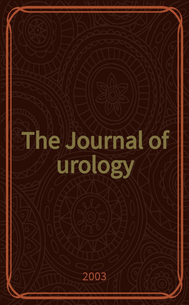 The Journal of urology : Offiс. organ of the Amer. urological assoc. Vol.169, №5
