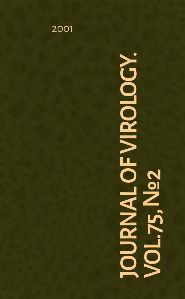 Journal of virology. Vol.75, №2