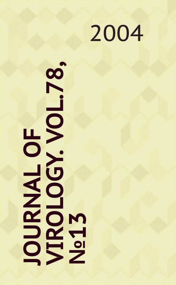 Journal of virology. Vol.78, №13