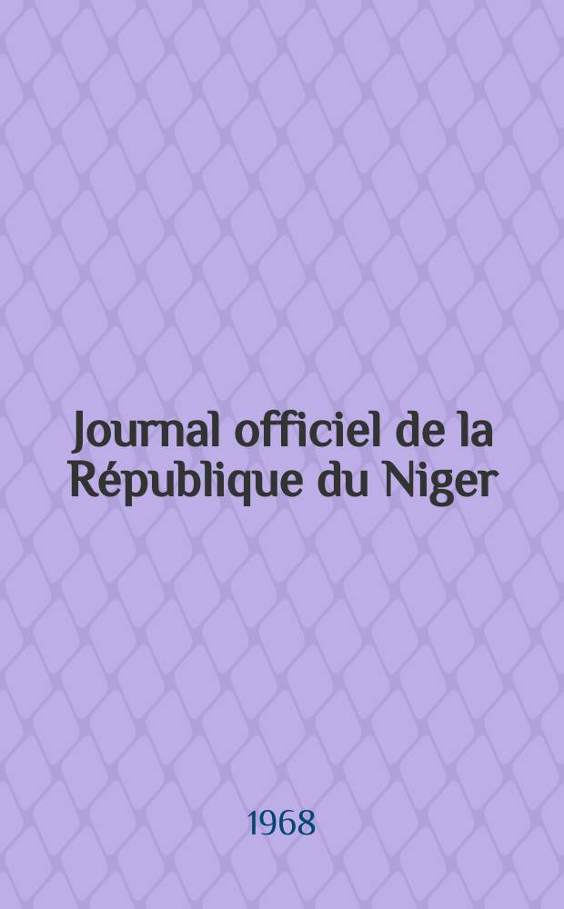 Journal officiel de la République du Niger