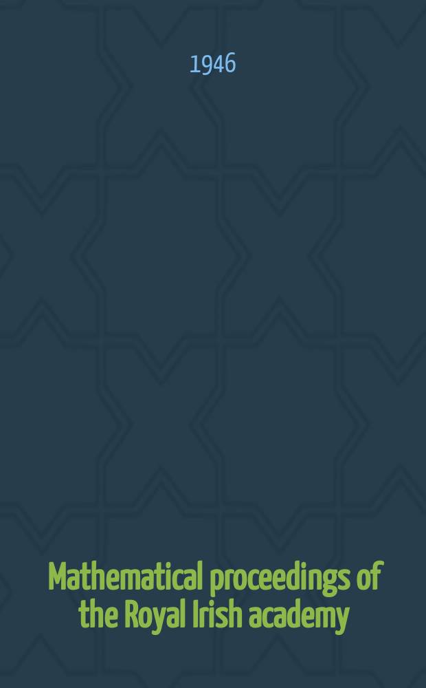 Mathematical proceedings of the Royal Irish academy : (Form. Proceedings of the Roy. Irish acad. Sect. A.). Vol.51, №2 : The calibration of a photo-electric nucleus counter