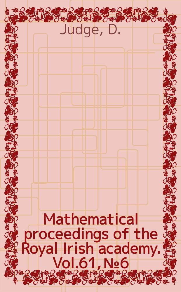 Mathematical proceedings of the Royal Irish academy. Vol.61, №6 : On the substitution law in quantum field theory