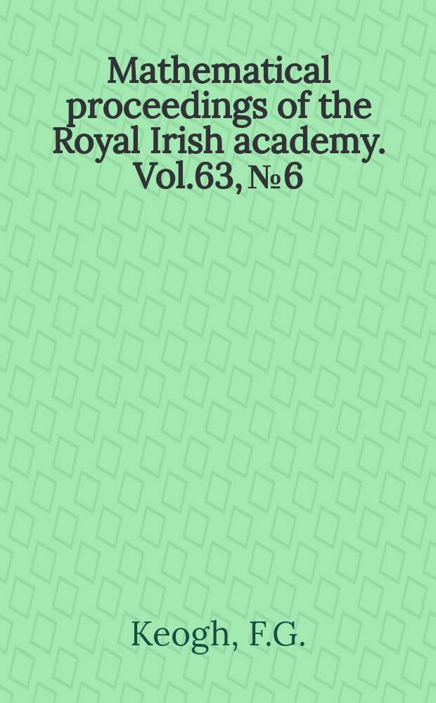 Mathematical proceedings of the Royal Irish academy. Vol.63, №6 : On strong and weak convergence and trigonometric series
