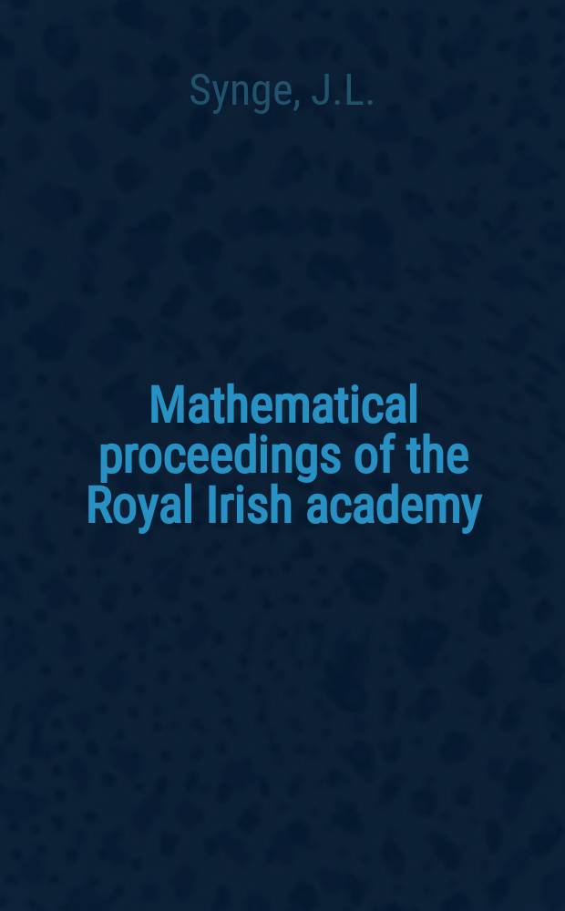 Mathematical proceedings of the Royal Irish academy : (Form. Proceedings of the Roy. Irish acad. Sect. A.). Vol.64, №1 : Classical statistical mechanics and the one- dimensional oscillator