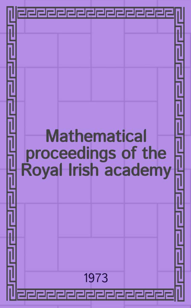 Mathematical proceedings of the Royal Irish academy : (Form. Proceedings of the Roy. Irish acad. Sect. A.). Vol.73, №11 : The production of condensation nuclei by alpharadiaton