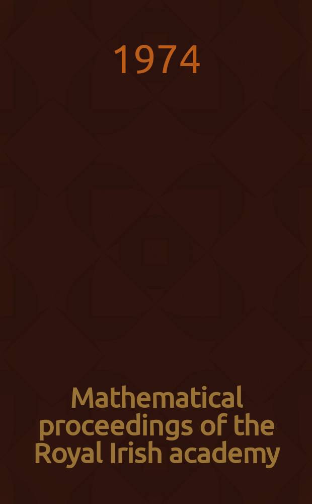 Mathematical proceedings of the Royal Irish academy : (Form. Proceedings of the Roy. Irish acad. Sect. A.). Vol.74, №16 : On separation axioms weaker than T₁