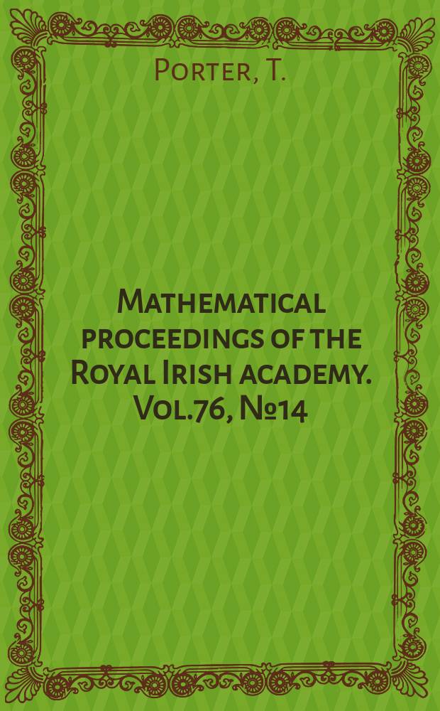 Mathematical proceedings of the Royal Irish academy. Vol.76, №14/16 : Torsion theoretic results in procategories. 1, II, III