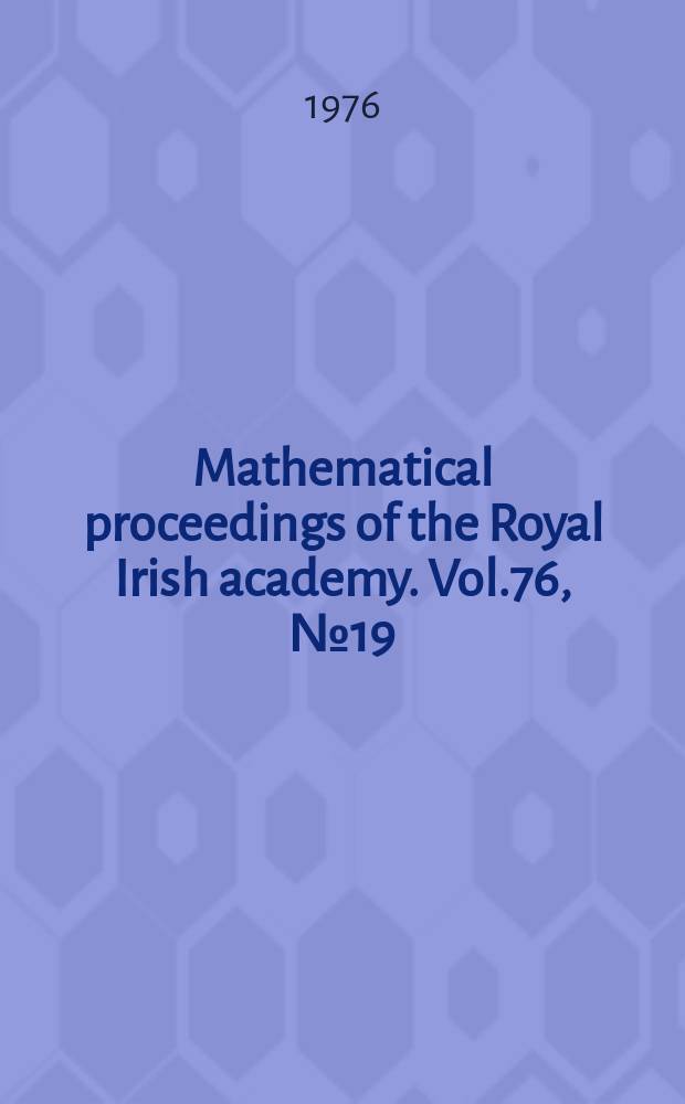Mathematical proceedings of the Royal Irish academy. Vol.76, №19 : On simple rings with involution