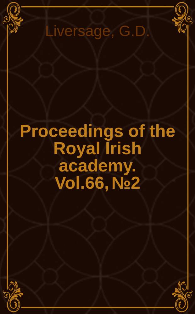 Proceedings of the Royal Irish academy. Vol.66, №2 : Excavations at Dalkey Island. Co. Dublin 1956-1959