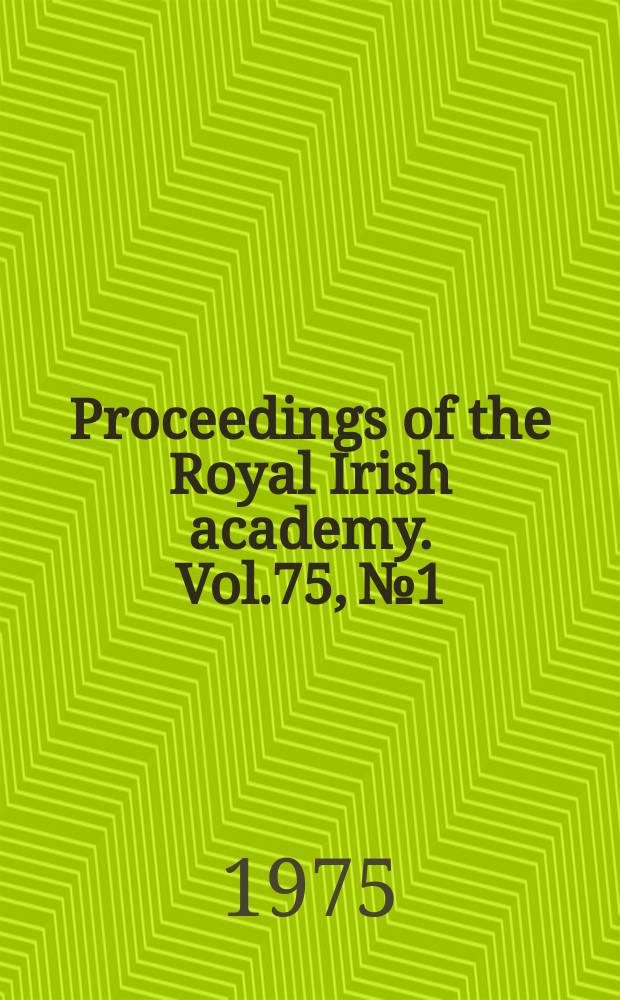 Proceedings of the Royal Irish academy. Vol.75, №1 : Authorial intention and "Literal cence"