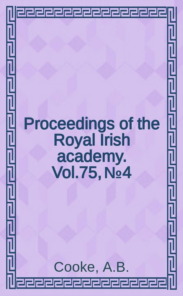 Proceedings of the Royal Irish academy. Vol.75, №4 : A Conservative party leader in Ulster