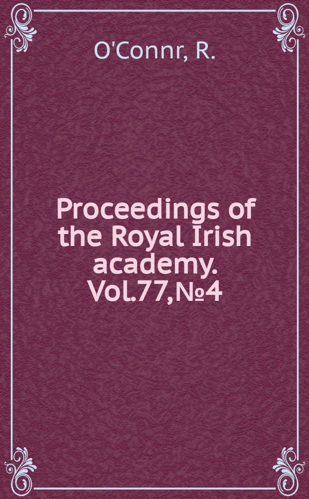Proceedings of the Royal Irish academy. Vol.77, №4 : Economics and the environment