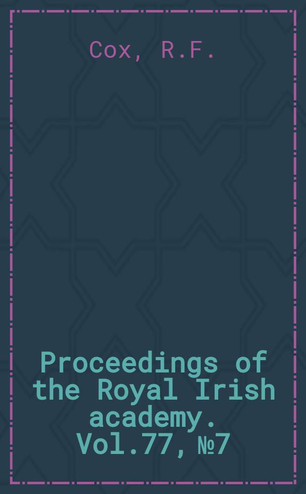 Proceedings of the Royal Irish academy. Vol.77, №7 : "Comparison and analysis" revisited : reflections...