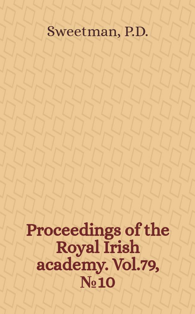 Proceedings of the Royal Irish academy. Vol.79, №10 : Archaeological excavations