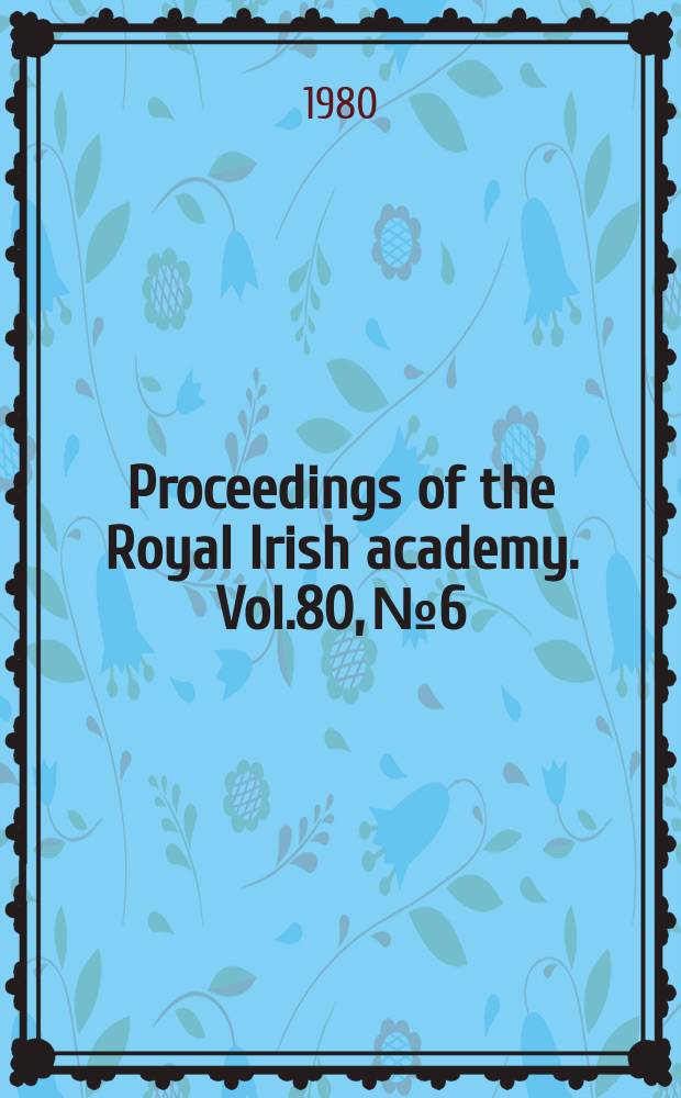 Proceedings of the Royal Irish academy. Vol.80, №6 : The peculiar position of Sparta in the development...