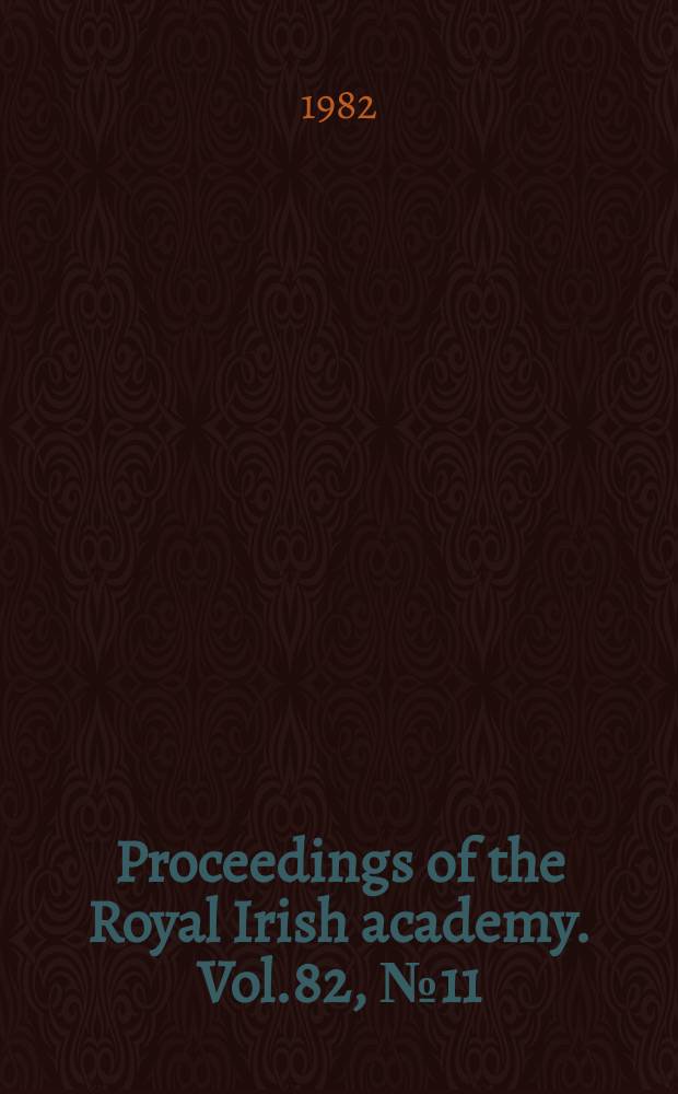 Proceedings of the Royal Irish academy. Vol.82, №11 : A seventhcenture. Irish computus...