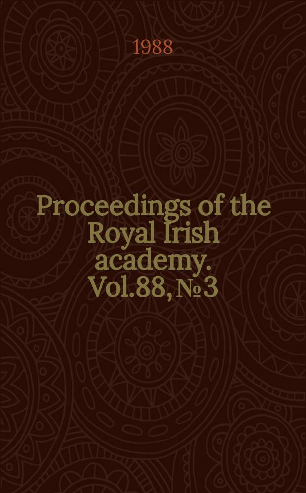 Proceedings of the Royal Irish academy. Vol.88, №3 : MacNeill's and the plural...