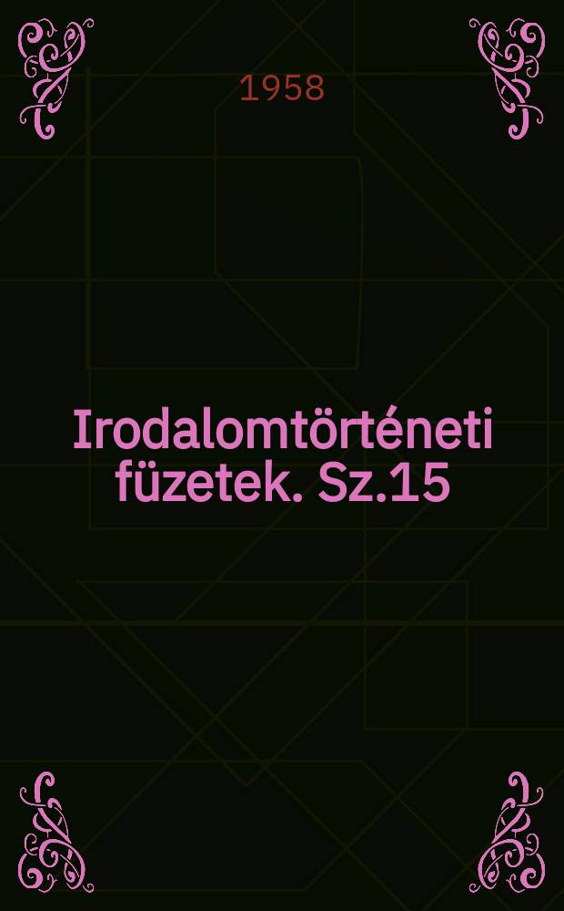 Irodalomtörténeti füzetek. Sz.15 : Vajda János levelei Milkó Izidorhoz