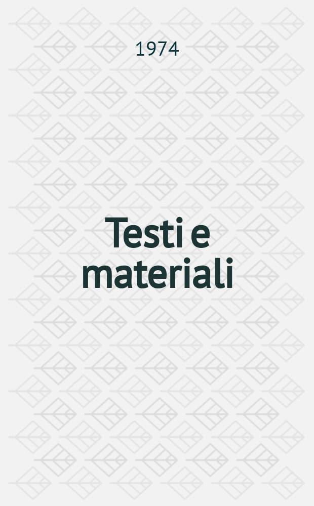 Testi e materiali