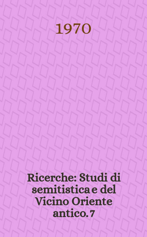 Ricerche : Studi di semitistica e del Vicino Oriente antico. 7 : Il Kitab al - Kāfī dei Samaritani