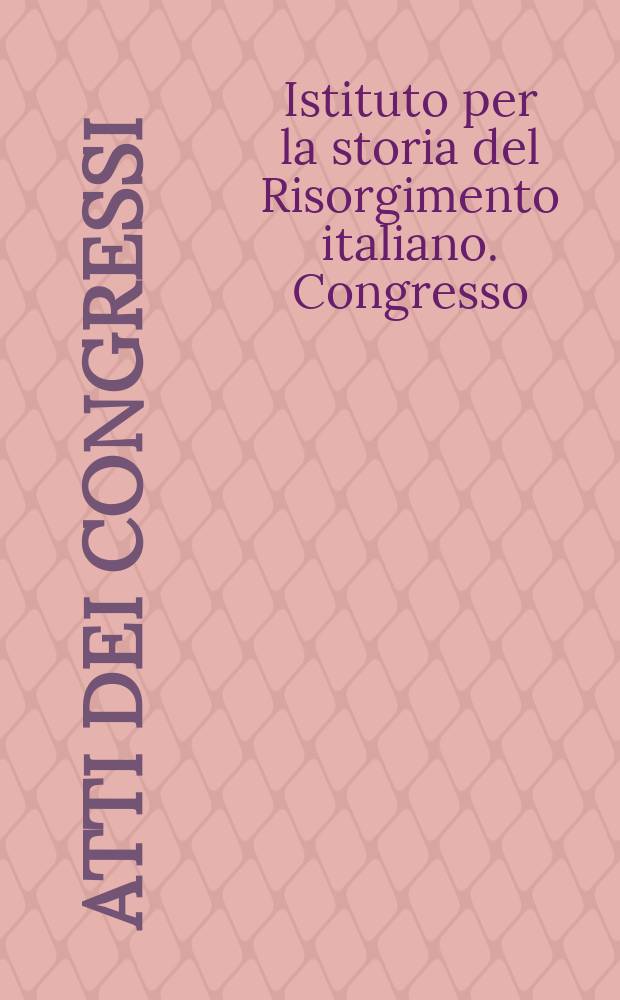 Atti dei congressi