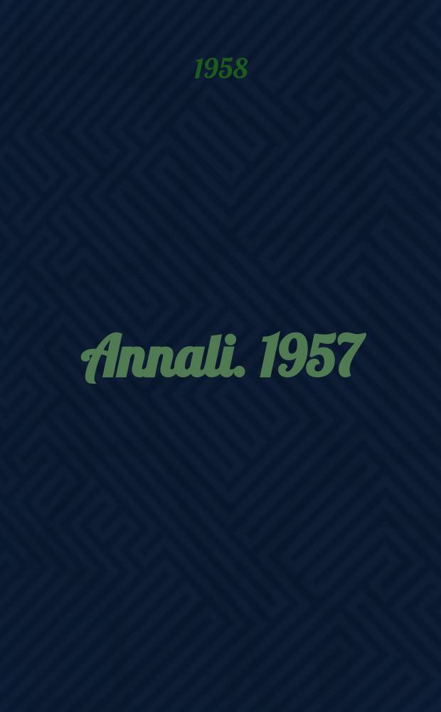 Annali. 1957