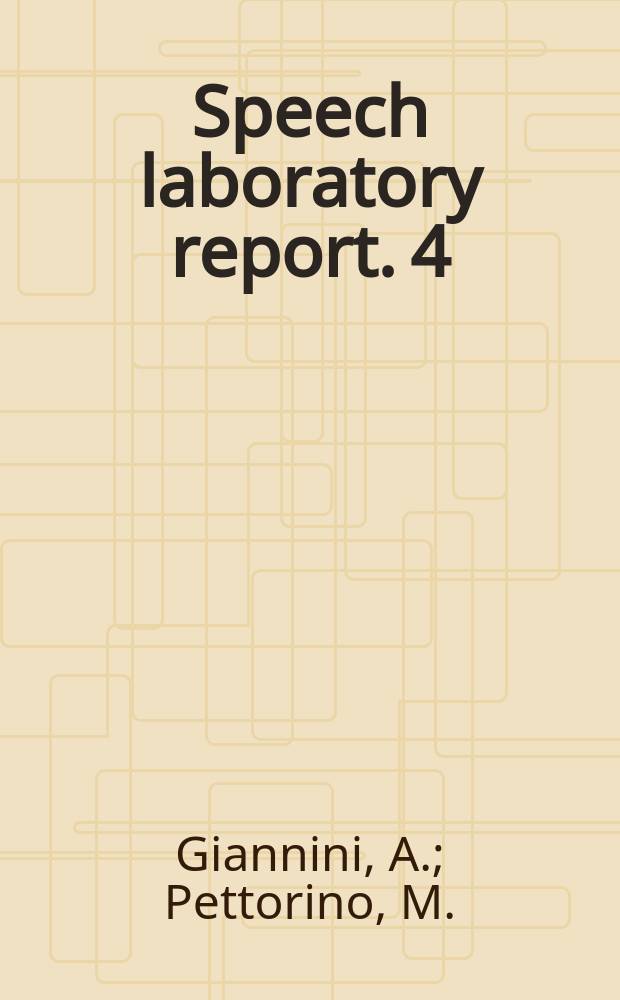 Speech laboratory report. 4 : the emphatic consonants in ...