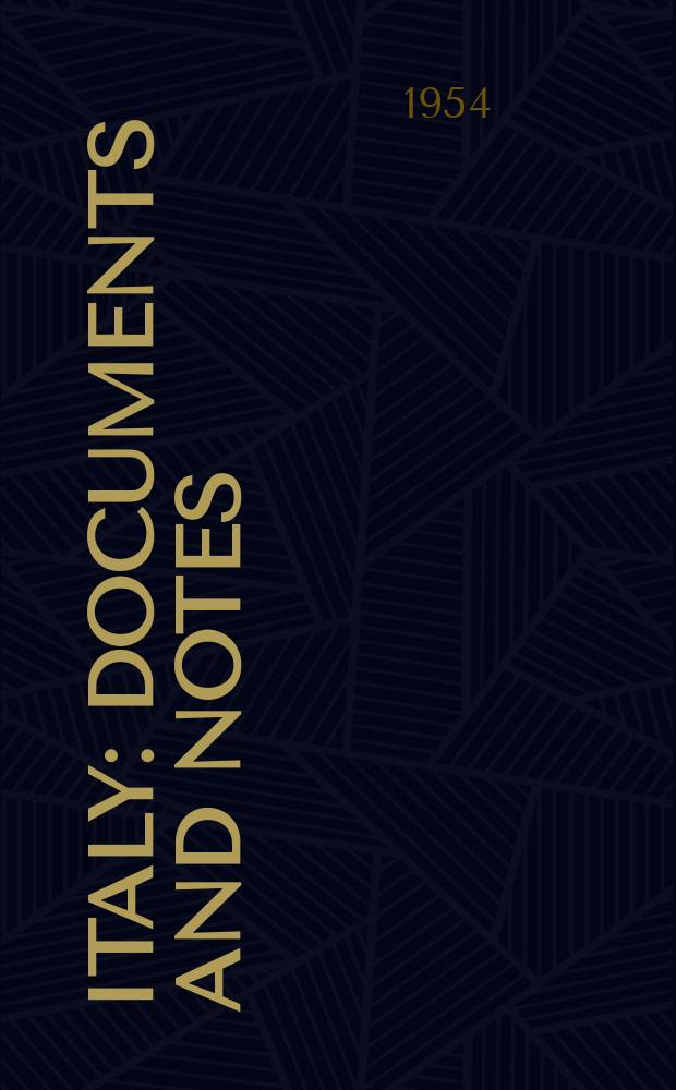 Italy : Documents and notes