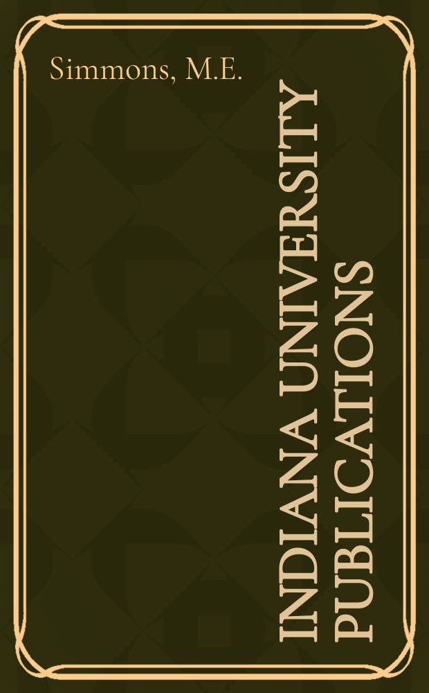 Indiana university publications : Folklore series Founded in 1939. №18 : Bibliography of the romance and related forms in Spanish America