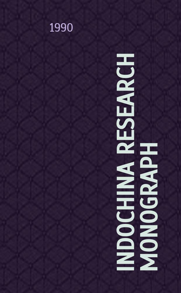 Indochina research monograph