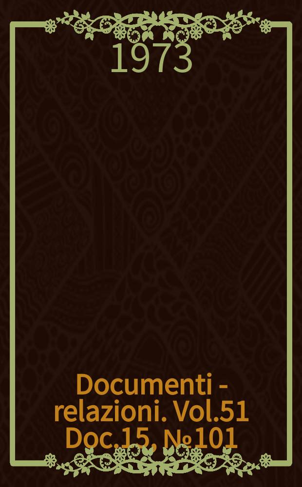 Documenti - relazioni. Vol.51 Doc.15, №101