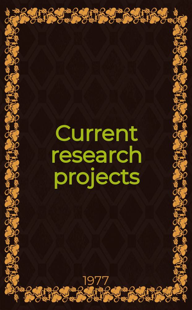 Current research projects