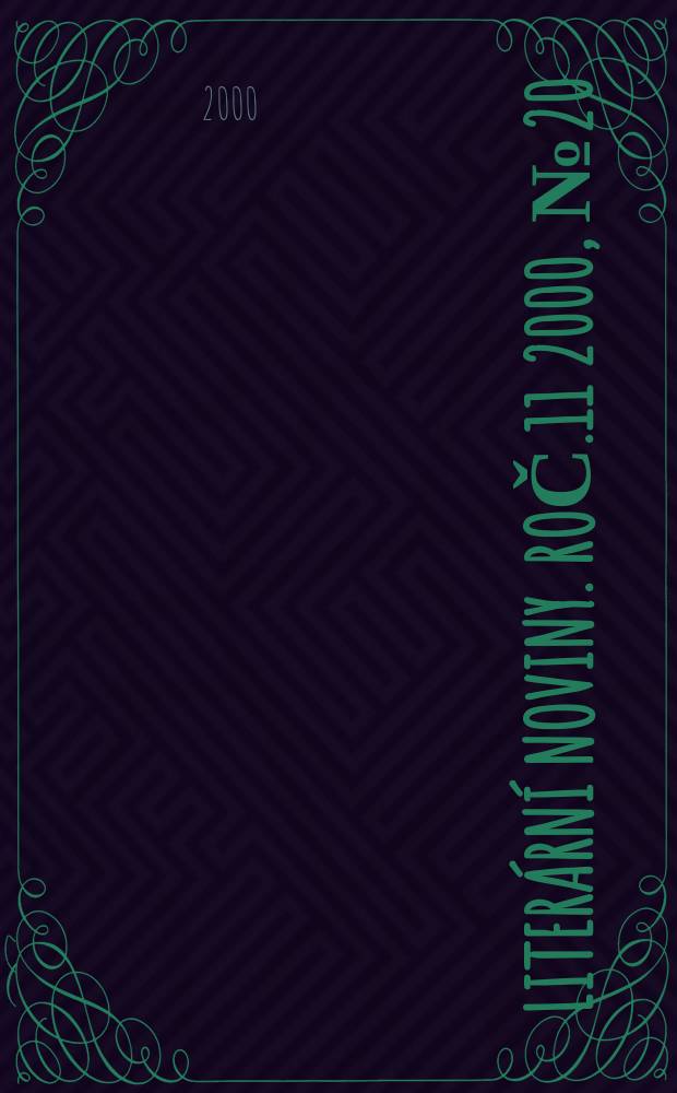 Literární noviny. Roč.11 2000, №20