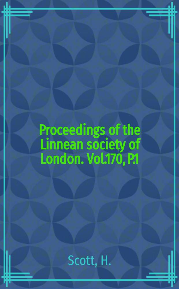 Proceedings of the Linnean society of London. Vol.170, P.1 : Biogeographical research in High Simien (Northern Ethiopia), 1952/53
