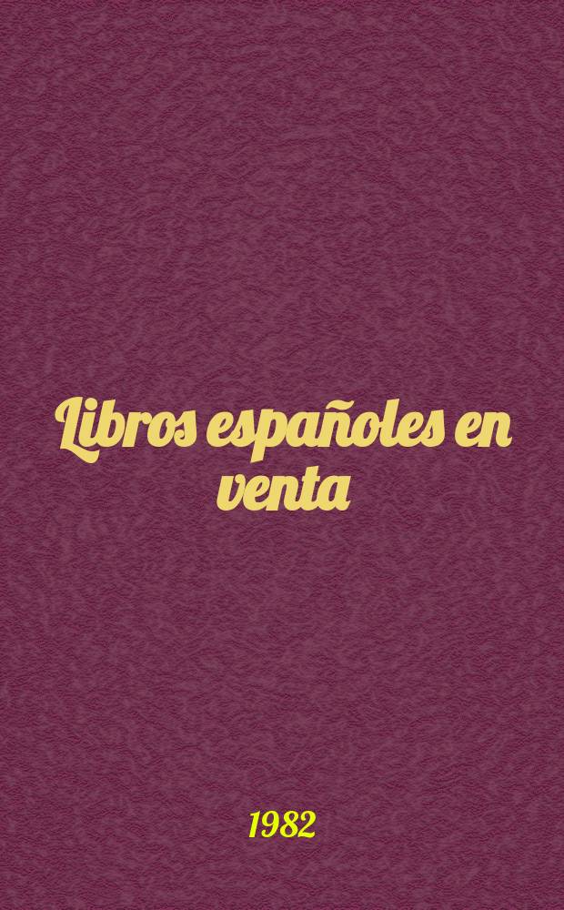 Libros españoles en venta : ISBN. 1982, [1] : Títulos