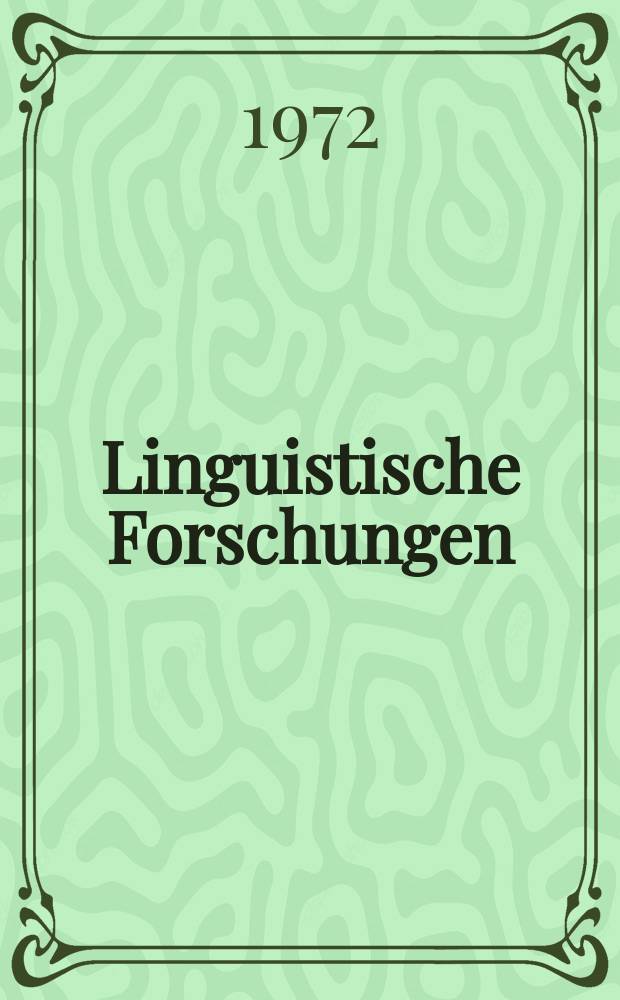 Linguistische Forschungen
