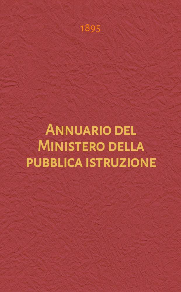 Annuario del Ministero della pubblica istruzione
