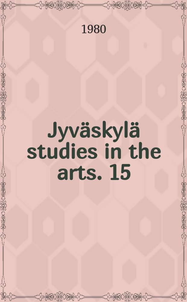 Jyv&auml;skyl&auml; studies in the arts. 15 : John Barth's Giles goat. Boy