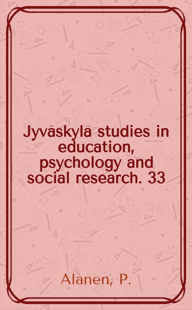 Jyväskylä studies in education, psychology and social research. 33 : Tieto ja demokratia
