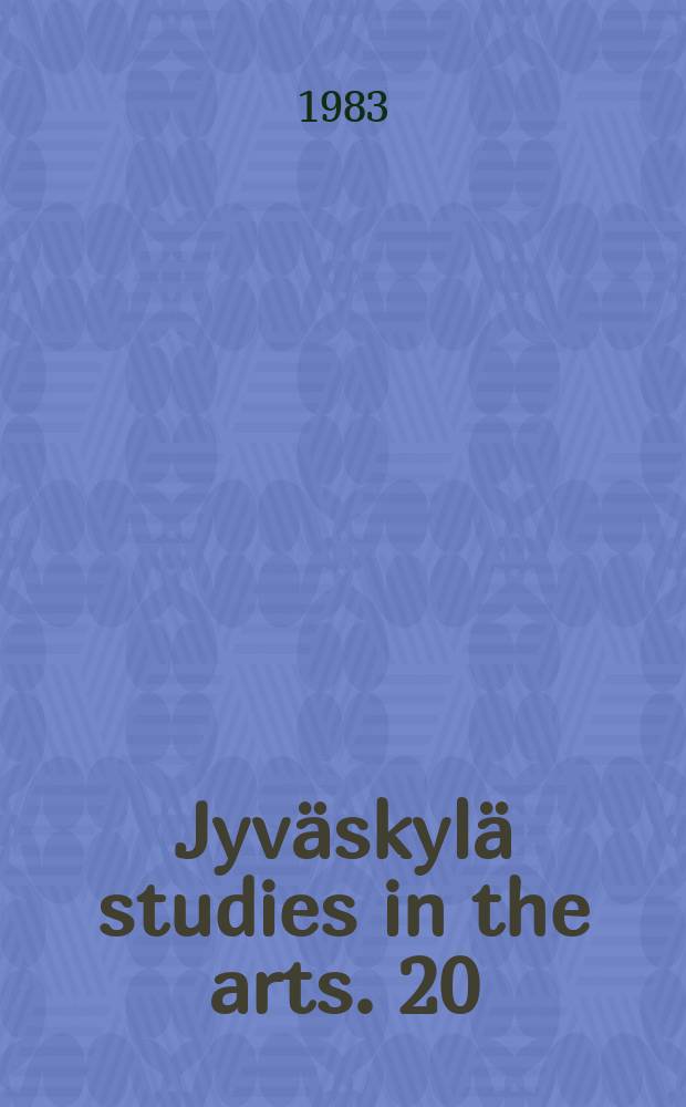 Jyväskylä studies in the arts. 20 : Romantiikka luonnon salatun kirjan tulkitsijana