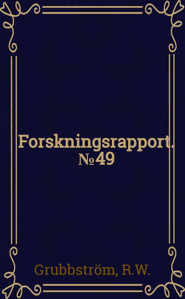 Forskningsrapport. №49 : Extensions of a dynamic stock portfolio ...