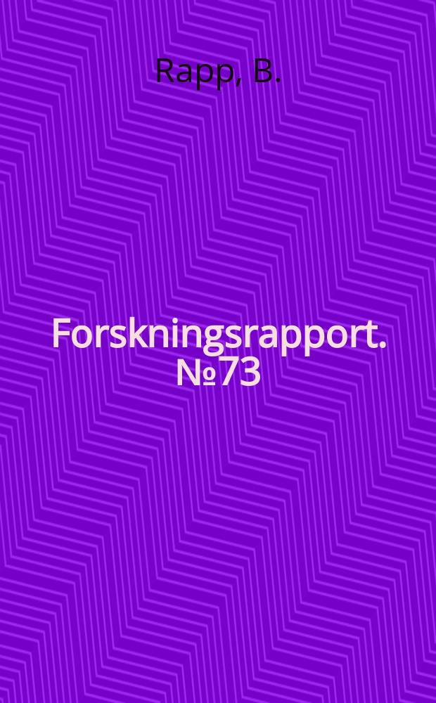 Forskningsrapport. №73 : En dynamisk skogs- ägarmodell